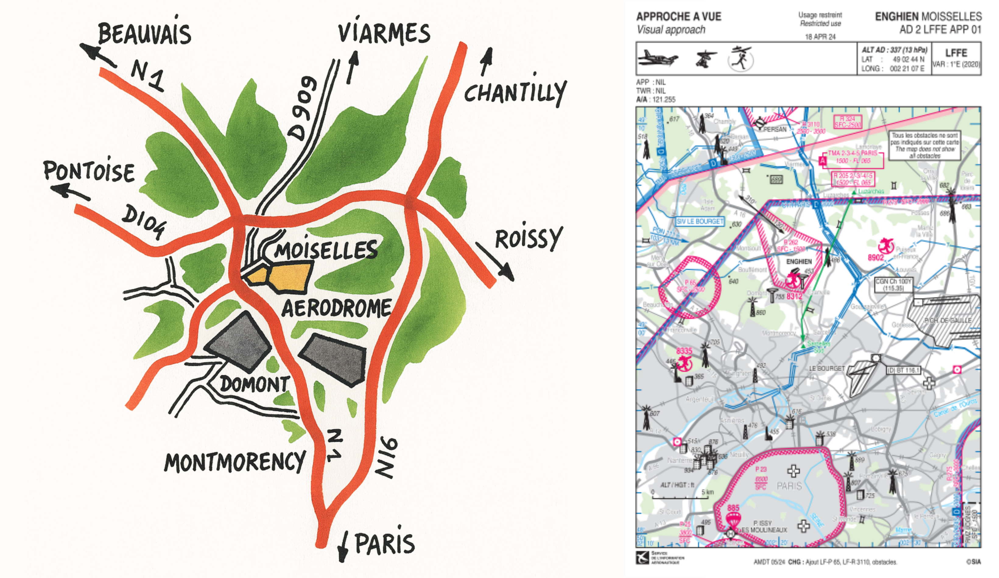 Carte de situation d'Enghien-Moisselles